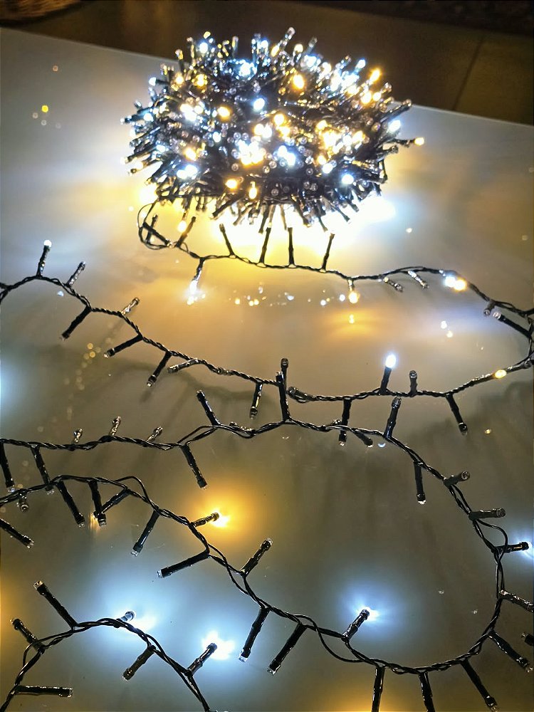 PISCA FESTÃO 1000 LEDS 20 METROS FULL STROBO WARM E BRANCO FRIO BIVOLT